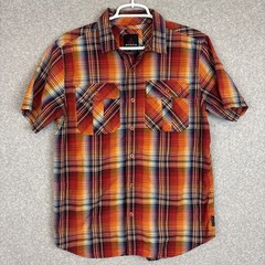 Prana Men’s Shirt Button Down Size M Blue Red Plaid Colorful Outdoor Hiking