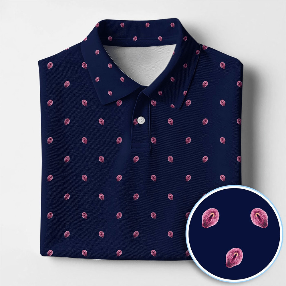 Funny Abstract Pattern Golf Shirt, Crazy Golf Polos For Men Golf Gift For Golfer