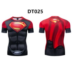 Men’s Superhero 3D Base Layer Tee Compression T-Shirts Gym Jersey Tights Tops