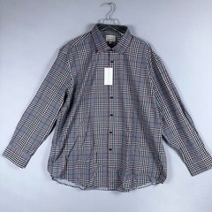 Con.Struct Plaid Button-Down Shirt Size XXXL Burgundy Checkered Pattern Was $79.