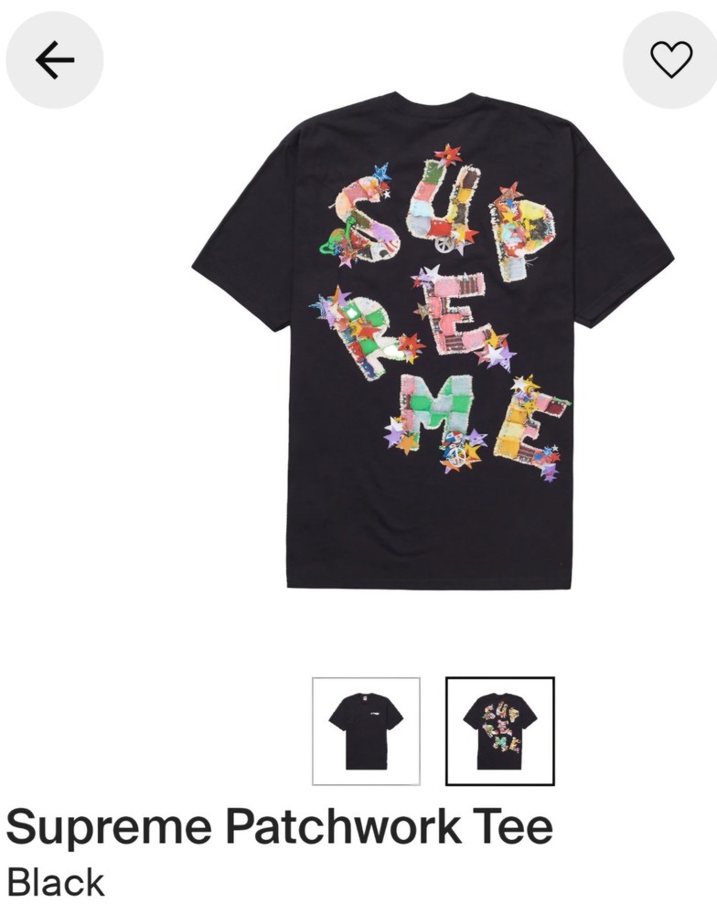 Supreme Patchwork Tee Black Size Large 🔥 Brand New SS24