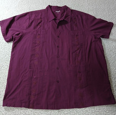 KS Island Mens Shirt XL Purple Short Sleeve Button Up