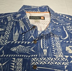 Quicksilver Waterman Collection Button-Up Shirt Mens Size Medium