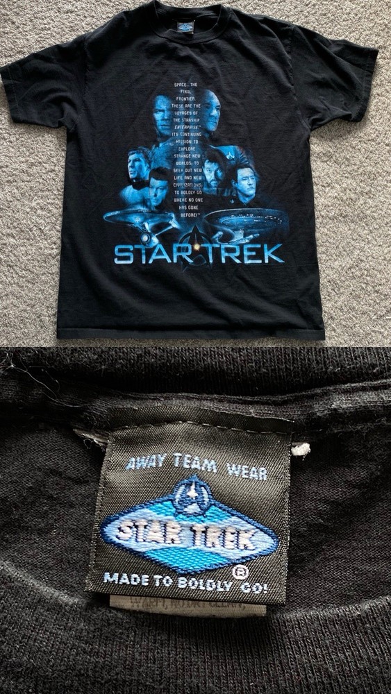 Vtg Star Trek Space: The Final Frontier T shirt Made to Boldly Go TAG 90s 1998