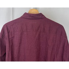 RYE 51 Small Batch Long Sleeve Button Front Shirt Cotton Wine Purple Red Size XL