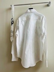 Authentic Louis Vuitton Cartoon Alien Graphic Button Down Shirt and Tie Size L