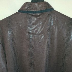 Vassari Los Angeles Mens 2XL Short Sleeve 1/4 Snap Front Shirt Brown