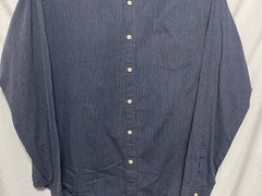 Fossil 54 Button Down Shirt Mens Size XL Blue Long Sleeve Cotton Business Casual