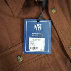 NWT Mast General 1883 Brown Flannel Work Shirt/Jacket • Large • Warm&Comfortable