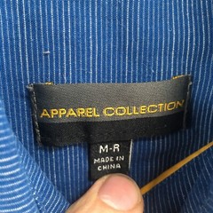 Apparel Collection Mcdo Button Up Short Sleeve Shirt Mens M Blue Cotton blend