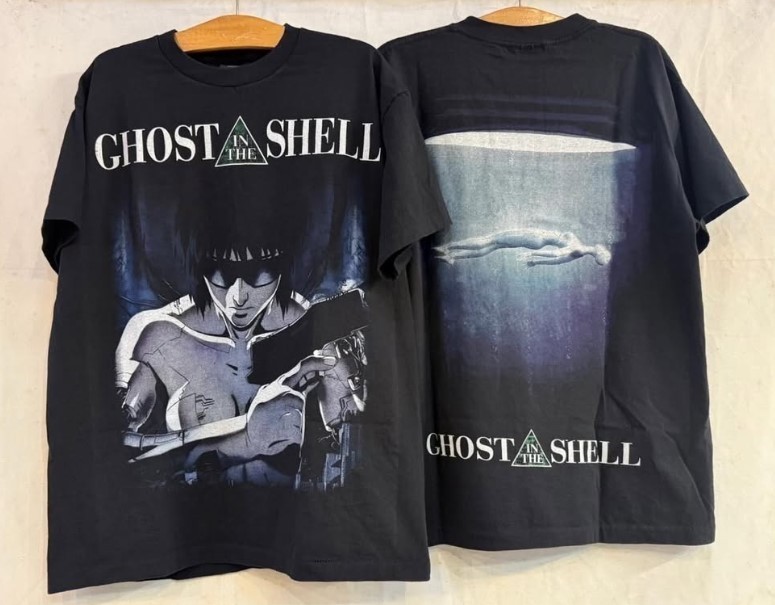 Ghost In The Shell anime classic 2 sided black t-shirt QT7430
