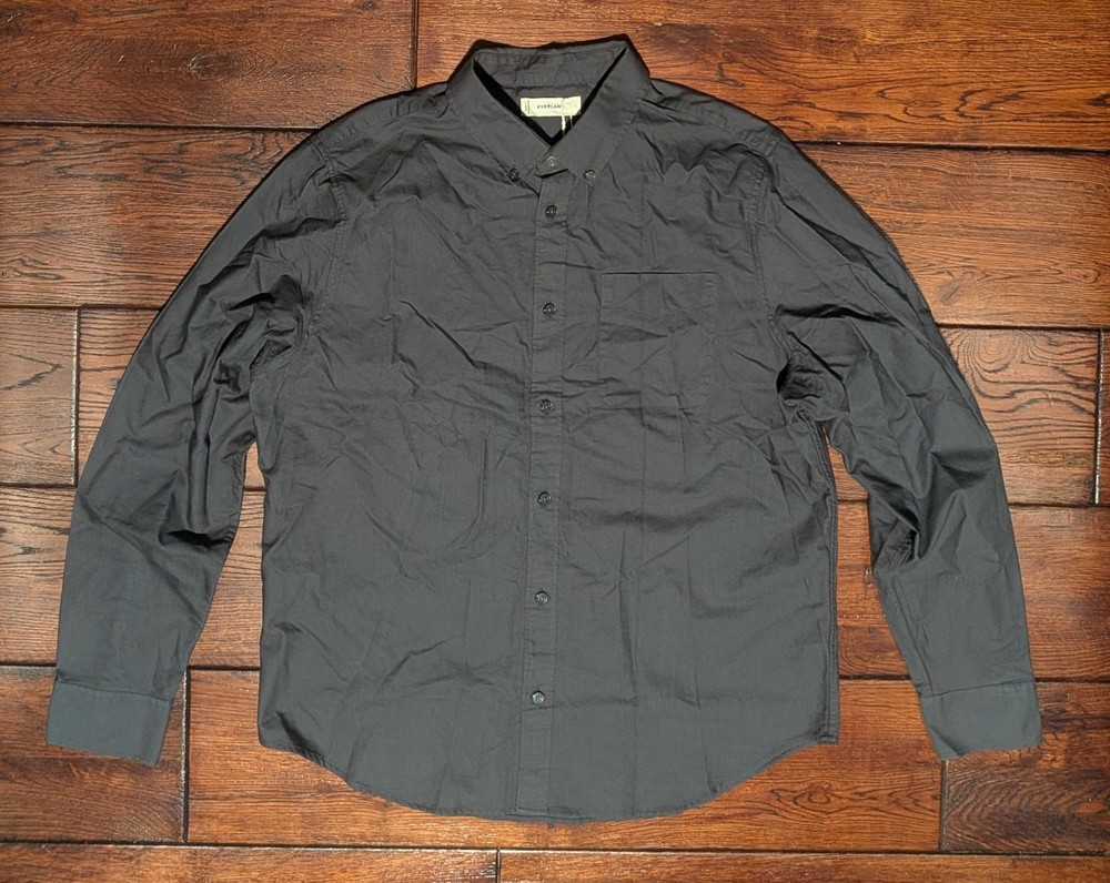 Everlane Men’s The Slim Button Oxford Shirt in Dark Grey Size Large – NWT