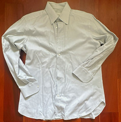 BNWOT Brioni Men’s Light Blue Solid Cotton Twill Dress Shirt 39 15.5