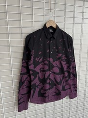 Alexander McQueen Swallow Bard Button Shirt Mens Size IT46 or S Long Sleeve