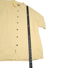 Tommy Bahama Relaxed Hawaiian Shirt Yellow, Short Sleeve, Button-Up, 100% Silk