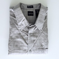 EUC ARROW Regular Men’s Button Down T-Shirt Dress Shirt XL Gray Long Sleeve