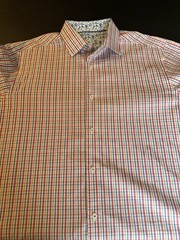 Bugatchi Uomo Men’s Dress Shirt Size 17.5 34/35 Long Sleeve Button Up
