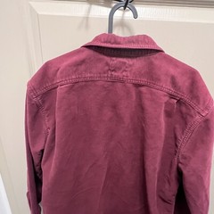 Fossil Men’s Button Down Thick Cotton Long Sleeve Shirt Burgundy Size Large