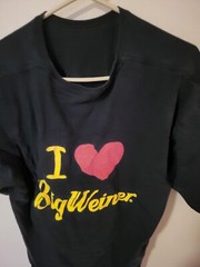XL Black T Shirt Big Weiner S Sleeve 29 L 25 Across Front Chest Pit To Pit Great