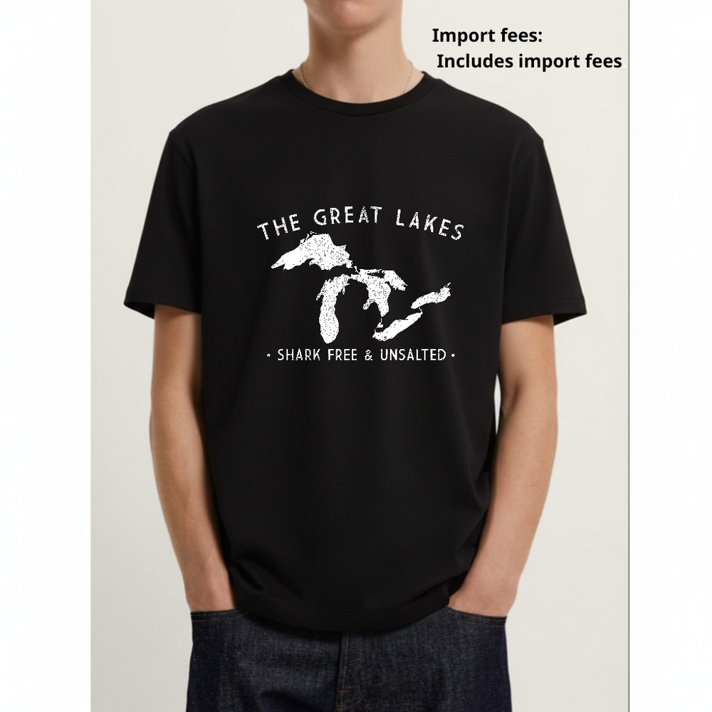 Limited Edition Great Lakes Shark Design Unisex Vintage T-Shirt