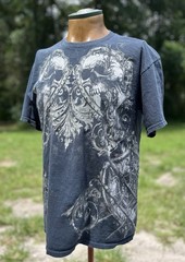 MMA Elite Skull Cross Grunge Cyber Y2K Style Size Large Fight Club