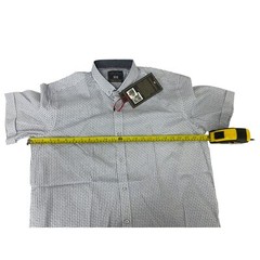 Guide London Premium Range Stretch Button Up Shirt Mens Size XL White Floral NWT