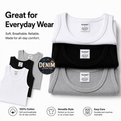 Lot 3, 6, 12 Men Tank Top 100% Cotton A-Shirt Wife Beater Ribbed Pack Undershirt