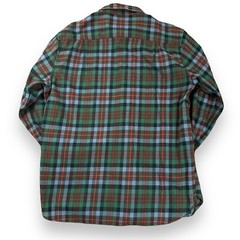 Pendleton Hawthorne Flannel Button Shirt Macduff Tartan Mens Large Elbow Patches