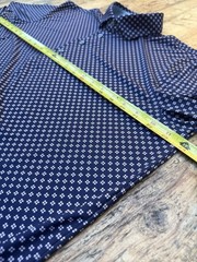 GREYSON Hawthorne Navy Blue Patterned Golf Polo Men’s Large