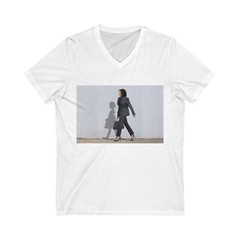 Kamala Harris Ruby Bridges V-Neck Tee, Bella+Canvas 3005, Historical Activist