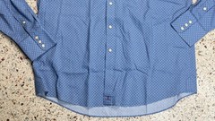 Lucchese Bootmaker Men’s Cobalt & Ruby All Over Print Long Sleeve Shirt Size L