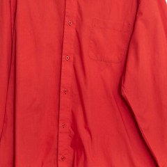 Amanti Italian Style Mens Size 18 1/2 Red Button-Up Long Sleeve Shirt Cotton/Pol