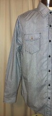 New Michael Brandon Long Sleeve Button Up Dark Stitch Dress/Casual Shirt Sz XL