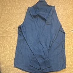 péra Slim Fit Blue Solid Cotton Button-Down Dress Shirt 16 34/35