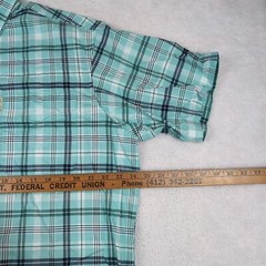 Bob Timberlake Button Down Heavy Quality Cotton Short Sleeve Shirt Mens Plaid XL