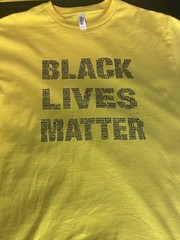 Black Lives Matter T-Shirts. Yellow W/ Black Print Size Medium Short Sleeve Tee