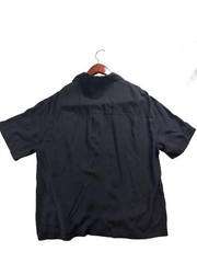 HUGO Espino Men’s M Short Sleeve Button-Up Black Flame Flower Print