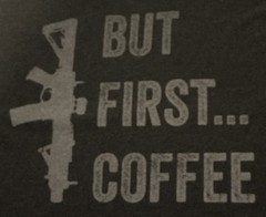 Black Rifle Coffee Co. T-shirt Mens Charcoal Short Sleeve Polyester Blend XL