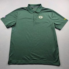 Nike Green Bay Packers NFL On Field Polo Shirt Mens Large Green Short Sleeve