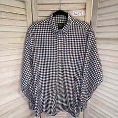 Jos. A. Bank Traveler Traditional Fit M Cotton Check Long Sleeve Shirt