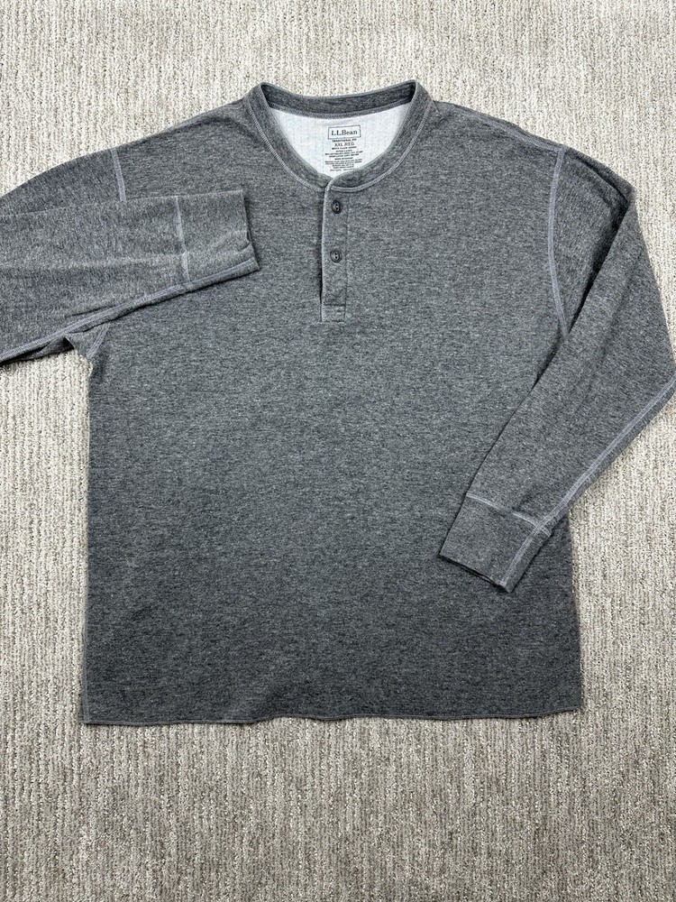 LL Bean Two Layer Wool Blend River Driver Shirt Men XXL Gray Outdoor Trail Camp