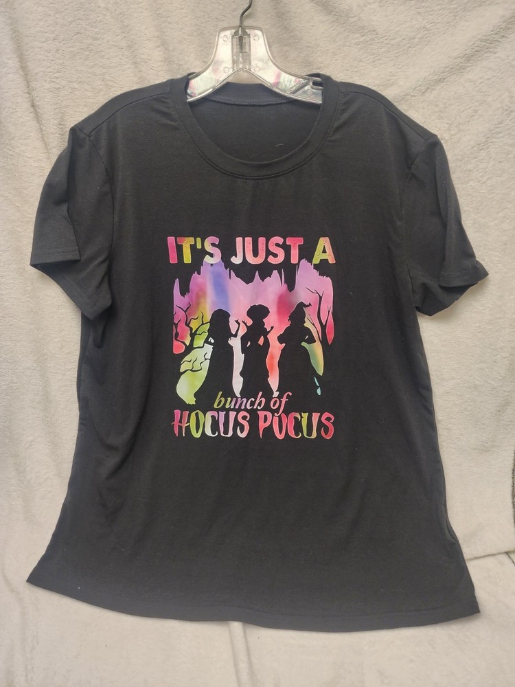 Hocus Pocus Short Sleeve Black Shirt Halloween Adult Size XL