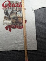 Quail Unlimited Graphic Print Logo Crew Neck Short Sleeve T-Shirt Size Unknown