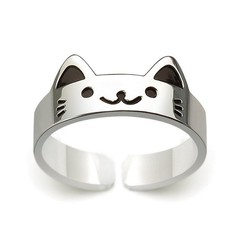 925 Sterling Silver Cat Ring Kitty Ring for women, Jewelry Gift for Christmas…