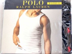 3 BLACK POLO RALPH LAUREN 100% COTTON TANKS T-SHIRTS UNDERSHIRTS S M L XL XXL