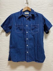 Sugar Cane 8.5oz Wabash Denim Work Shirt Blue Large Mens Made In Japan