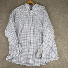 Roundtree & Yorke 3XB Plaid Button Down Long Sleeve Dress Shirt Men