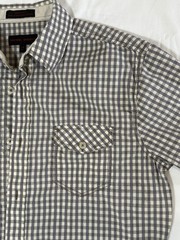 Men’s Lg. Michael Brandon Button Down Short Sleeve Front Pocket Shirt Embroider