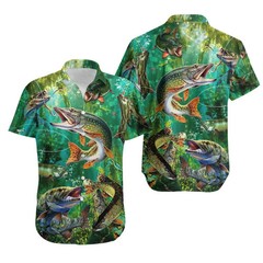 Unisex Musky Fishing Hawaiian Shirt Fisherman Retirement Gift