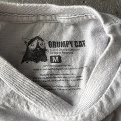 Grumpy Cat Grumpy Kitty Annoyed Kitty Grr Grr Gray t-Shirt size medium junior